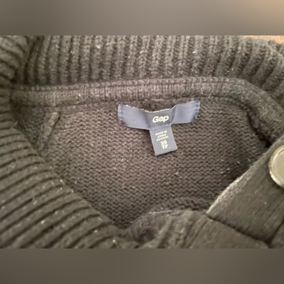 Gap XS black fold over neck sweater - Picture 3 of 8